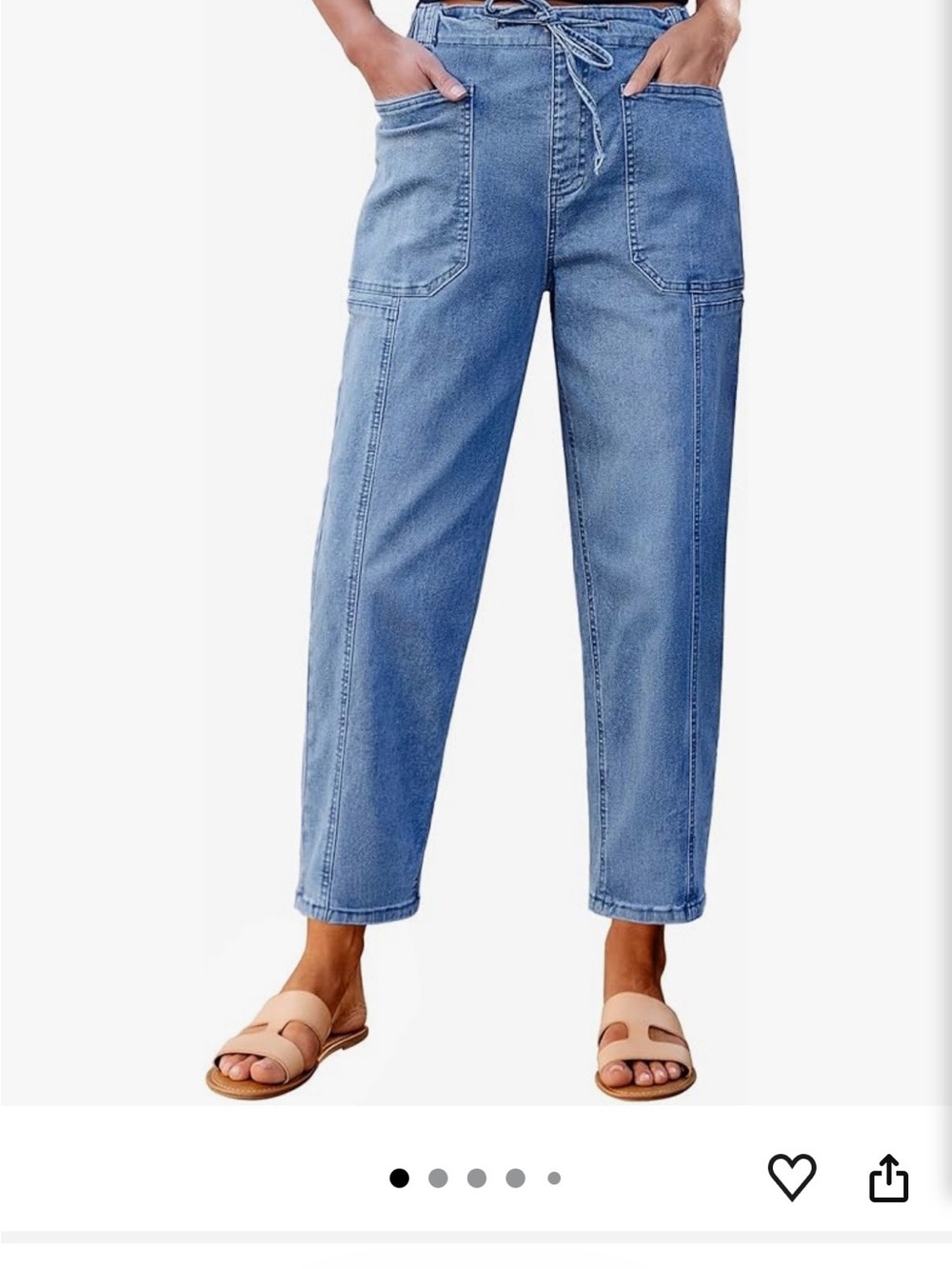 Light Blue Women’s Relaxed barrel Denim Jeans